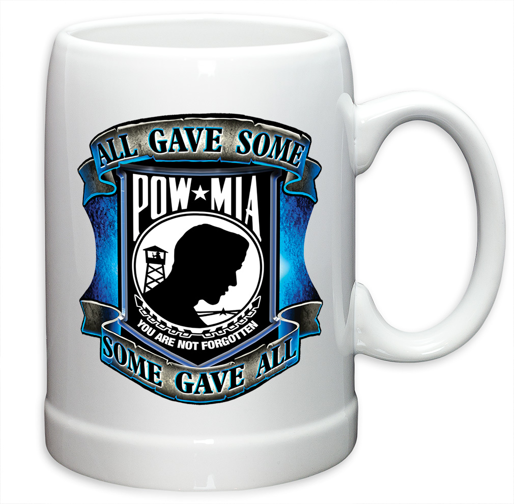 Coffee Cup- Stoneware Mug POW/MIA 20oz